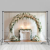 Aperturee - Aperturee White Floral Wedding Sweet Candle Sweet Backdrop